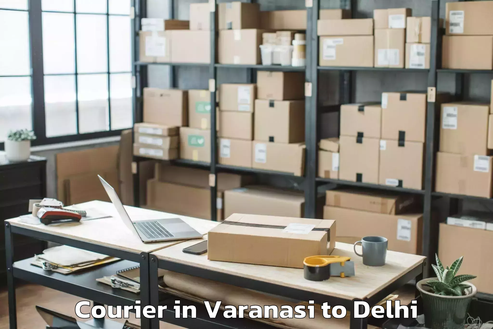 Professional Varanasi to V3s East Centre Mall Courier